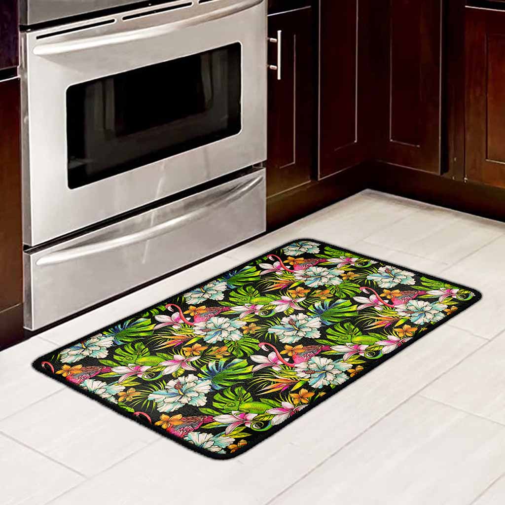 Hawaiian Aloha Tropical Pattern Print Kitchen Mat