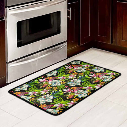 Hawaiian Aloha Tropical Pattern Print Kitchen Mat