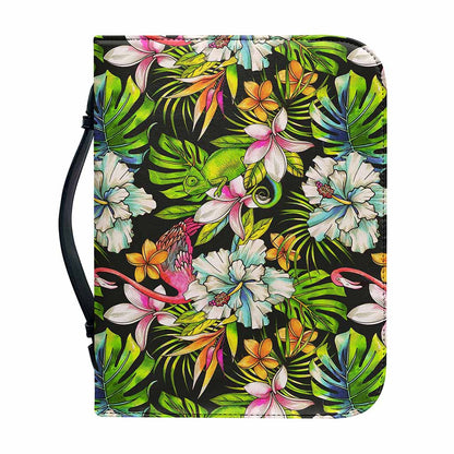 Hawaiian Aloha Tropical Pattern Print Leather Bible Cover