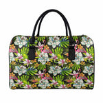 Hawaiian Aloha Tropical Pattern Print Leather Duffle Bag