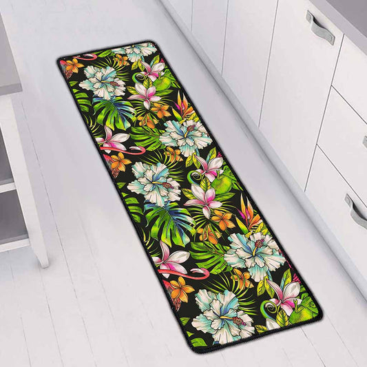 Hawaiian Aloha Tropical Pattern Print Long Kitchen Mat