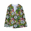 Hawaiian Aloha Tropical Pattern Print Long Sleeve Short Coat