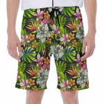 Hawaiian Aloha Tropical Pattern Print Men's Beach Shorts