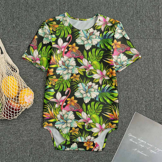 Hawaiian Aloha Tropical Pattern Print Men's Bodysuit