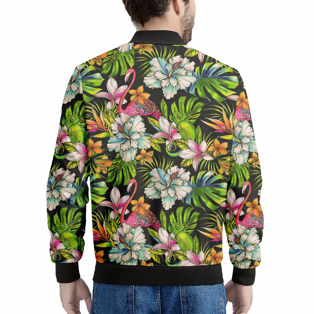 Hawaiian Aloha Tropical Pattern Print Men's Bomber Jacket