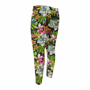 Hawaiian Aloha Tropical Pattern Print Men's Compression Pants