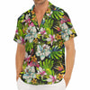 Hawaiian Aloha Tropical Pattern Print Men's Deep V-Neck Shirt