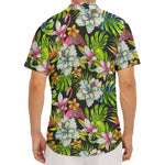 Hawaiian Aloha Tropical Pattern Print Men's Deep V-Neck Shirt