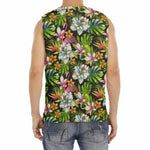 Hawaiian Aloha Tropical Pattern Print Men's Fitness Tank Top