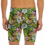 Hawaiian Aloha Tropical Pattern Print Men's Long Boxer Briefs
