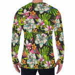 Hawaiian Aloha Tropical Pattern Print Men's Long Sleeve T-Shirt