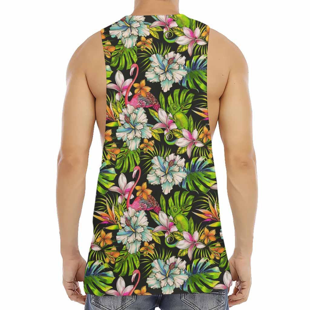 Hawaiian Aloha Tropical Pattern Print Men's Muscle Tank Top