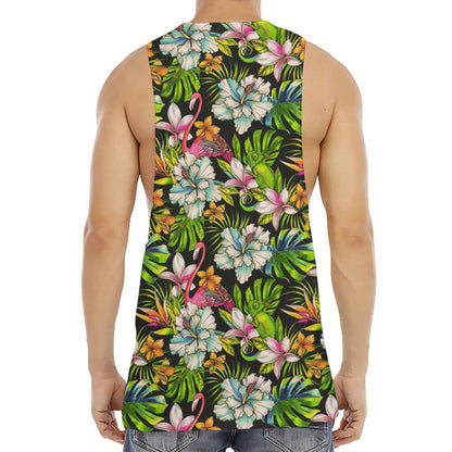 Hawaiian Aloha Tropical Pattern Print Men's Muscle Tank Top