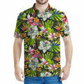 Hawaiian Aloha Tropical Pattern Print Men's Polo Shirt