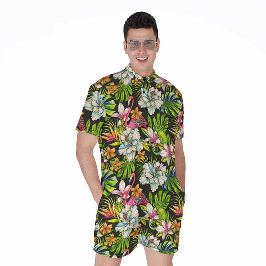 Hawaiian Aloha Tropical Pattern Print Men's Rompers
