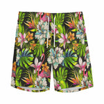 Hawaiian Aloha Tropical Pattern Print Men's Sports Shorts