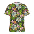 Hawaiian Aloha Tropical Pattern Print Men's Athletic T-Shirt