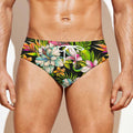 Hawaiian Aloha Tropical Pattern Print Men's Swim Briefs