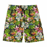 Hawaiian Aloha Tropical Pattern Print Men's Swim Trunks