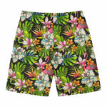 Hawaiian Aloha Tropical Pattern Print Men's Swim Trunks