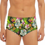 Hawaiian Aloha Tropical Pattern Print Men's Triangle Swim Briefs