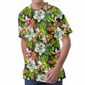 Hawaiian Aloha Tropical Pattern Print Men's Velvet T-Shirt