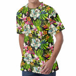 Hawaiian Aloha Tropical Pattern Print Men's Velvet T-Shirt