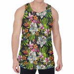 Hawaiian Aloha Tropical Pattern Print Men's Velvet Tank Top