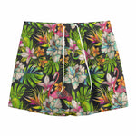 Hawaiian Aloha Tropical Pattern Print Mesh Shorts