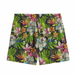 Hawaiian Aloha Tropical Pattern Print Mesh Shorts