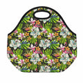 Hawaiian Aloha Tropical Pattern Print Neoprene Lunch Bag
