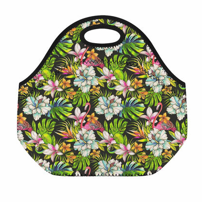 Hawaiian Aloha Tropical Pattern Print Neoprene Lunch Bag