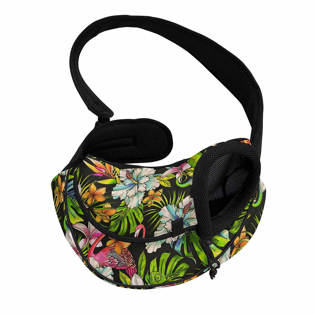 Hawaiian Aloha Tropical Pattern Print Pet Sling Carrier