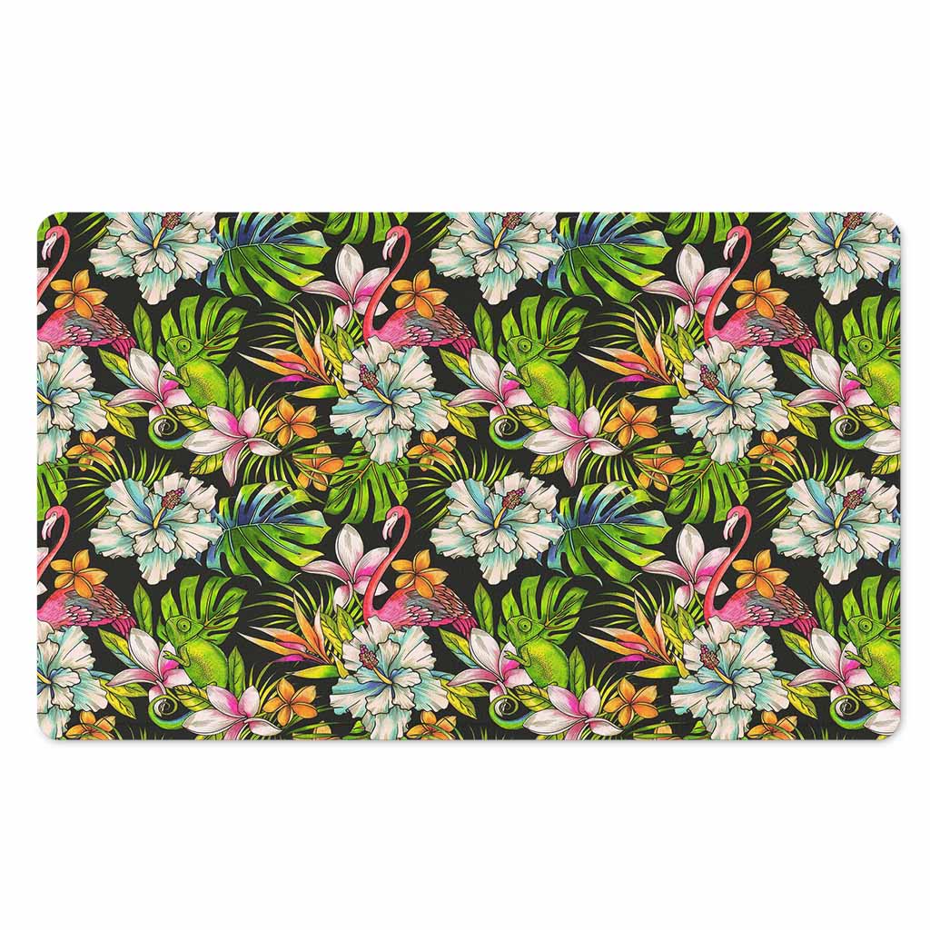Hawaiian Aloha Tropical Pattern Print Polyester Doormat