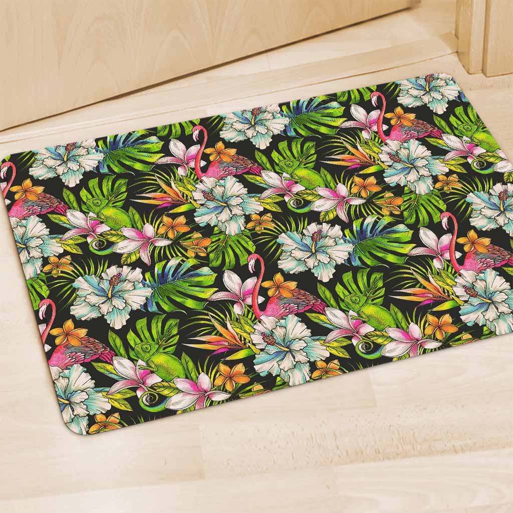 Hawaiian Aloha Tropical Pattern Print Polyester Doormat