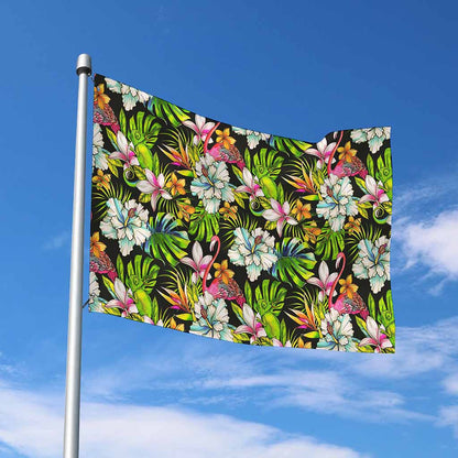 Hawaiian Aloha Tropical Pattern Print Polyester Flag