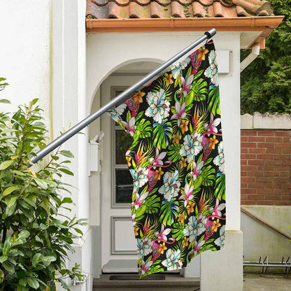 Hawaiian Aloha Tropical Pattern Print Polyester Flag