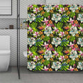 Hawaiian Aloha Tropical Pattern Print Polyester Shower Curtain