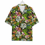 Hawaiian Aloha Tropical Pattern Print Rayon Hawaiian Shirt