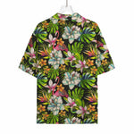 Hawaiian Aloha Tropical Pattern Print Rayon Hawaiian Shirt