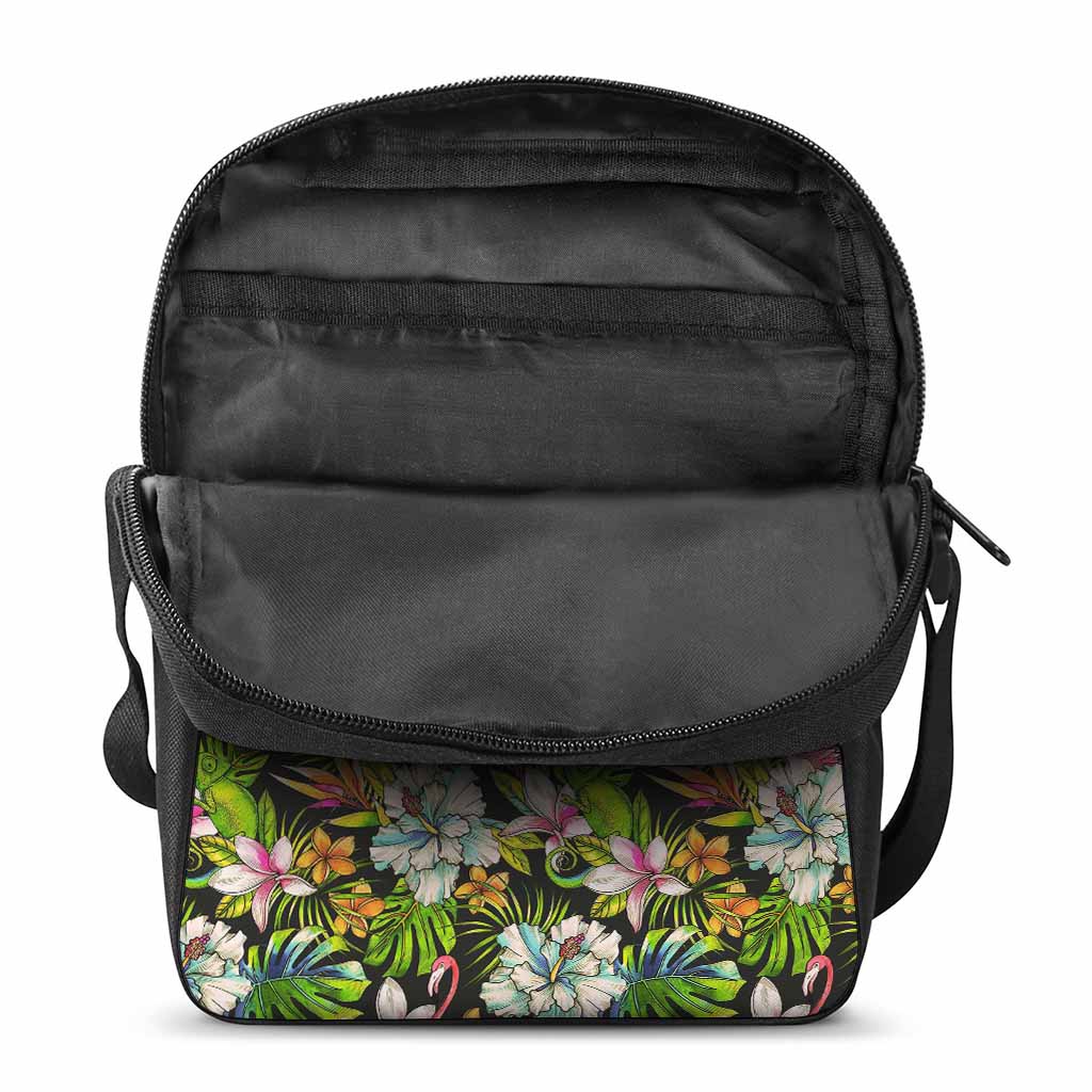 Hawaiian Aloha Tropical Pattern Print Rectangular Crossbody Bag