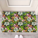 Hawaiian Aloha Tropical Pattern Print Rubber Doormat