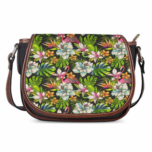 Hawaiian Aloha Tropical Pattern Print Saddle Bag