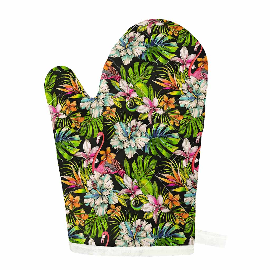 Hawaiian Aloha Tropical Pattern Print Single Oven Mitt