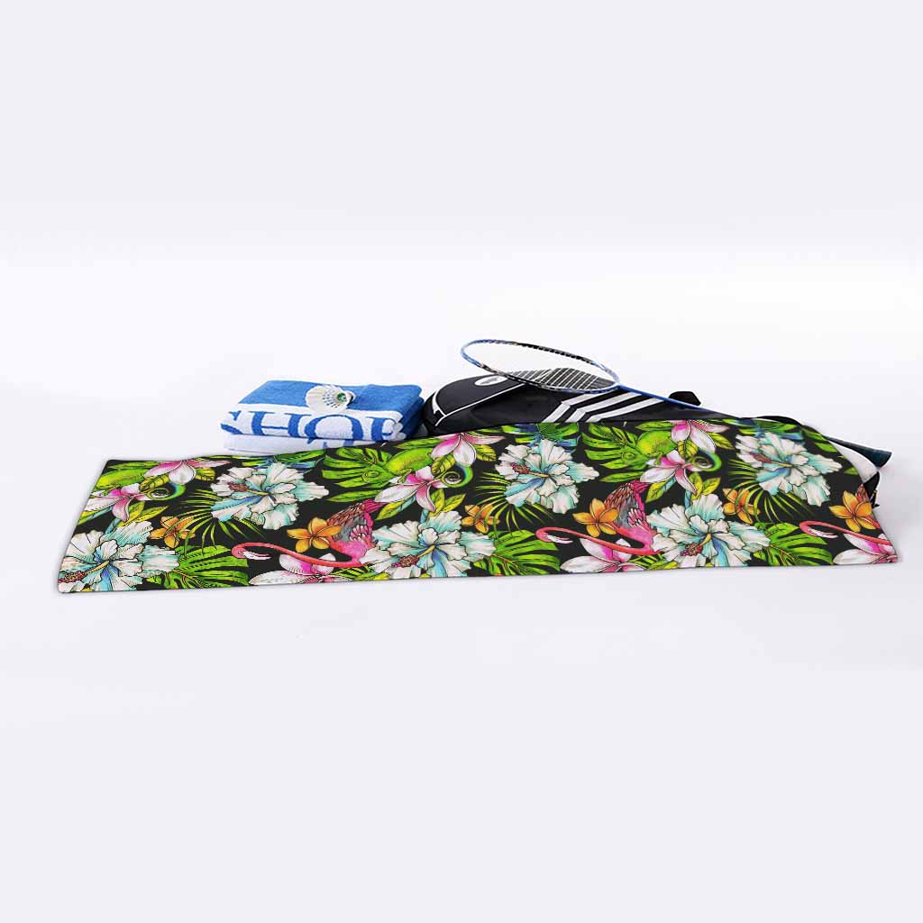 Hawaiian Aloha Tropical Pattern Print Sports Towel