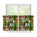 Hawaiian Aloha Tropical Pattern Print Tier Curtains
