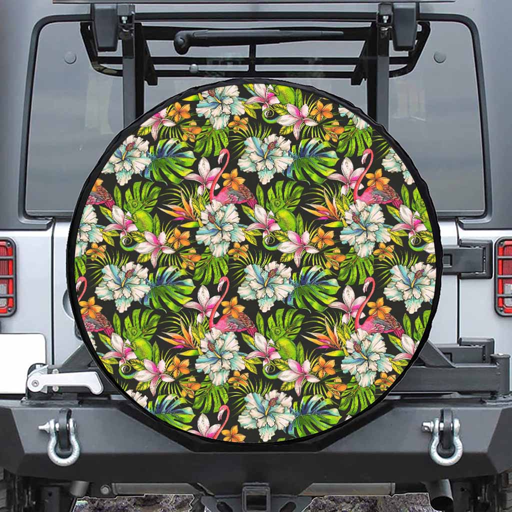 Hawaiian Aloha Tropical Pattern Print Tire Cover