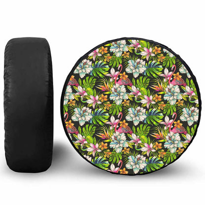Hawaiian Aloha Tropical Pattern Print Tire Cover