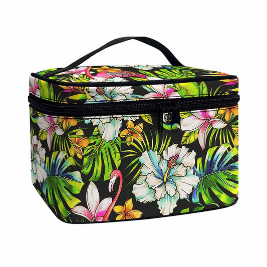 Hawaiian Aloha Tropical Pattern Print Travel Makeup Bag