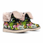 Hawaiian Aloha Tropical Pattern Print Winter Boots